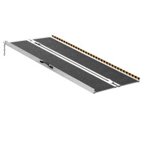 VEVOR Portable Wheelchair Ramp, 5 ft 800 lbs Capacity, Non-Slip Aluminum Folding Threshold Ramp, Foldable Mobility Scooter Ramp Wheel Chair Ramp